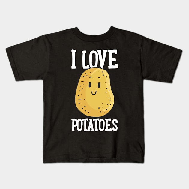 Potatoes Root Vegetable Kawaii Potato Lover Kids T-Shirt by CreativeGiftShop